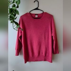 J. Crew Pink Cashmere & Angora Rabbit Hair Blend Knit Sweater Size M